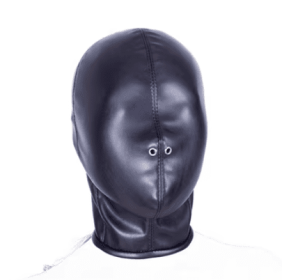 All-pack Closed Choking Leather Dog Head Cover Female Male Exposed Mouth Eye Mask