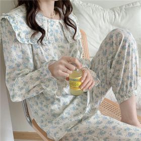 Women's Autumn Long-sleeved Cotton Pajamas Nightdress Home Wear