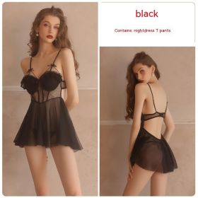 Mesh See-through Suspender Skirt