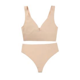 Women's Fashion Casual Seamless Wireless Push Up Bra Set