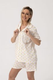 Women's Thin Summer Pajamas Short Sleeve Suit