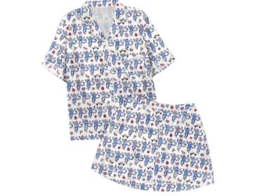 Monkey Digital Printing Casual Pajamas Suit (Option: Purple-L)