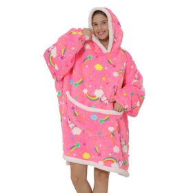 TV Blanket Outdoor Cold-proof Clothes Cold-proof (Option: Rainbow-Free Size)