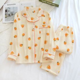 Women's Cotton Homewear Suit (Option: Yellow-M)