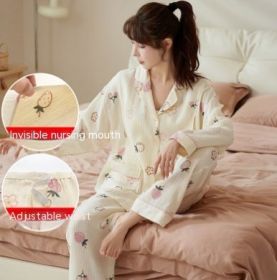 Women's Spring And Autumn Pure Cotton For Postpartum Clothing And Pajamas (Option: AM77306-3XL)