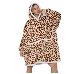 TV Blanket Outdoor Cold-proof Clothes Cold-proof (Option: Leopard Print-Free Size)