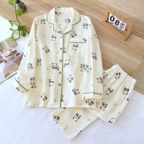 Women's Fashion Cotton Homewear Suit (Option: Beige Panda-XL)
