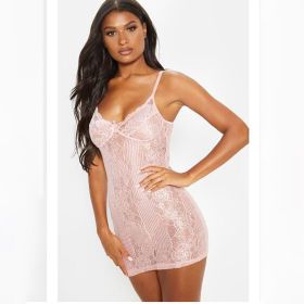 Seductive Small Chest Passion Suit Uniform Autumn And Winter (Option: Pink-XXL)
