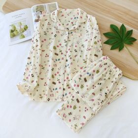Women's Fashion Cotton Homewear Suit (Option: Beige Fruit Rabbit-XL)